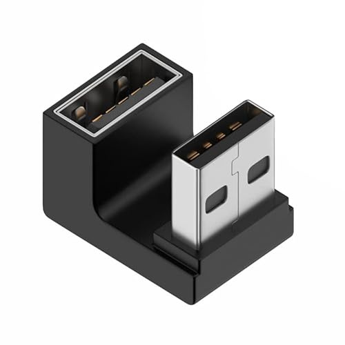 CY 10 Gbit/s USB 3.0 Stecker auf Buchse Verlängerung Power Data Video Adapter 360 Grad nach oben gegenüberliegend U Form zurück abgewinkelt