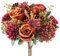 LIPJISL 2 Pcs Künstliche Blumen Chrysantheme Kunstblumen Rose Seidenblumen Herbst Blumenstrauß Unecht für Hochzeit Party Halloween Vase Tischdeko Thanksgiving Dekoration Orange