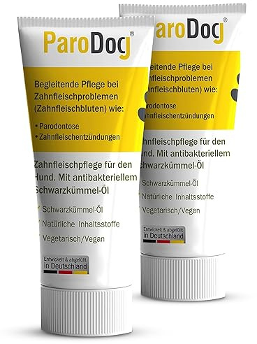 PARODOG® 2er Set Zahnfleischpflege-Gel für Hunde, 2x25ml Zahncreme | zum Vorteilspreis, begleitende Behandlung von Zahnfleischbluten, Parodontose & Entzündungen