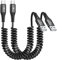 Cavo USB C 3.0A ricarica rapida [2 pezzi 2m] cavo di ricarica i Phone 16 15 Pro Max Plus Type C cavo a spirale in PVC per Samsung Galaxy S24 S23 S22 S21 S20 Plus,Note10/9/8, M31 M30s M20,A20e A71 A52