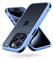 MobNano Funda iPhone 15 Pro Antigolpes Transparente Capa Silicona Bumper Case para iPhone 15 Pro 360 Grados Completa Protectora Funda - Azul Claro