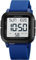 findtime Reloj digital cuadrado LED con números grandes para hombre y mujer, unisex, reloj deportivo digital con alarma, temporizador, doble hora, cronómetro, 12/24 horas, azul, blanco, Correa