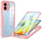 FMPCUON Hülle Kompatibel mit Realme 6 Pro Handyhülle, Superleichte Ultradünne 360 Grad Vollbildabdeckung Vorne und Hinten Gehärtetes Glas Schutzhülle Bumper [Einteiliges Design] Rosa
