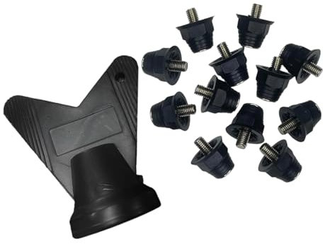 perfk 12x Fußballschuh-Spikes, Fußballstollen, fester Boden, Nylon, stabil, rutschfest, Rugby-Stollen, Trackschuhe, Spikes für sportliche Turnschuhe, 10 mm 13 mm