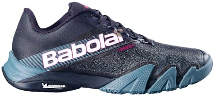 Babolat Scarpe da paddle Jet Premura 2 da uomo, taglia 44, 30S24752-2043, nero/Atlantico settentrionale