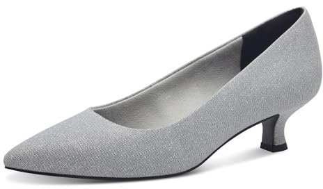 MARCO TOZZI Damen Pumps 2-22301-44, Scarpe décolleté Donna, Silver, 38 EU