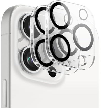 elago [2 Pack Protecteur d'objectif Verre Trempé+ Appareil Photo Compatible avec iPhone 16 Pro / 16 Pro Max-Dureté Surface 9H, Anti-Empreintes Digitales, Protection Contre Rayures, Clarté Cristalline