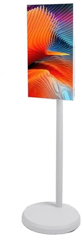 TV de Pantalla Táctil Móvil, TV Portátil Inteligente Universal de 21,5 Pulgadas con Ruedas Tableta TV Giratoria Giratoria de 1080p 4 GB de RAM 64 GB de (Enchufe de la UE 100-240V)