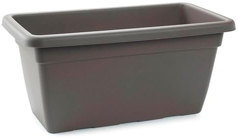 AC - Jardinera de plástico sin Plato - 100 cm - Agujeros de Drenaje - Modelo PLFT - Forma Rectangular - Ideal para Decorar tu casa y jardín - Fabricada en España - Color Antracita