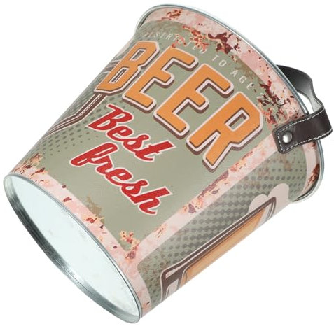 LABRIMP Secchiello per Ghiaccio in Metallo Contenitore Portatile per Cubetti di Ghiaccio per Feste E Bar con Design Robusto E Facile da Usare