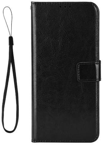 Luoiwei Handyhülle für Nokia 3310 Hülle mit Band,for Nokia 3310 Case PU Leder,RFID Blocker Flip Wallet Cover Klapphülle Stoßfest Schutzhülle Magnet Aesthetic Standfunktion,Schwarz