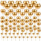 80 PCS Gold Balls for Cake Decorating - Round Ball Decorations for Cupcakes, Birthday, Wedding Decor (Gold)