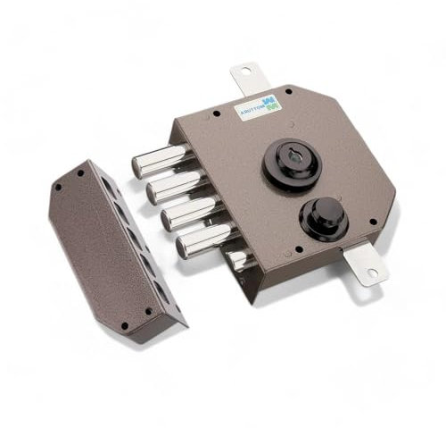 Briconess.com Serratura quintuplice a Pompa con Mezzo Giro e pomolo Apertura Interna Cilindro Esterno 30 Lunghezza 60 mm chiavistelli 40 mm