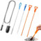 XTAIQD Drain Unblocker and Cleaner Tool 5PCS Shower Drain Unblocker,Plumbing Unclogger Tool,Multifunctional Sink Unblocker Tool for Bathroom Shower Kitchen Plug Hole