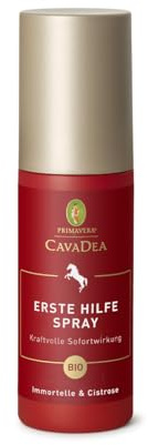 Primavera CavaDea Erste Hilfe Spray Bio - schnelle, natürliche Linderung und wirkungsvolle Pflege bei Verletzungen, Insektenstichen bei Pferden - 100% naturreine ätherische Öle - vegan - 100 ml