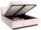 Lit coffre Raveiro 140 x 190 cm avec sommier à lattes relevable Rose pâle