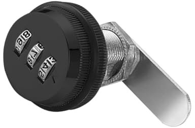 TOP-VIGOR 3 Digit Code Combination Cam Lock, 25mm Password Coded Locks Zinc Alloy Coded Convenient Security Number Lock for Locker Wardrobe Door Filing Cabinet Mailbox Drawer Cupboard, Black