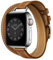 AIYIRUO Compatible avec Bracelet Apple Watch Series 10 Double Tour Mince pour iWatch pour Femmes Hommes Bracelet en Cuir Véritable pour iWatch Ultra SE Series 10 9 8 7 6 5 4 3 2 1