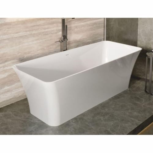 Casa Padrino Baignoire autoportante de luxe blanc brillant 180 cm – Meuble de salle de bain