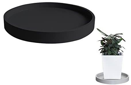 Fioriera per vasi da fiori per pallet vassoi per piante da appartamento vassoio per piante in plastica nero Disponibile in 20 cm 30 cm 40 cm 50 cm e 60 cm dimensioni