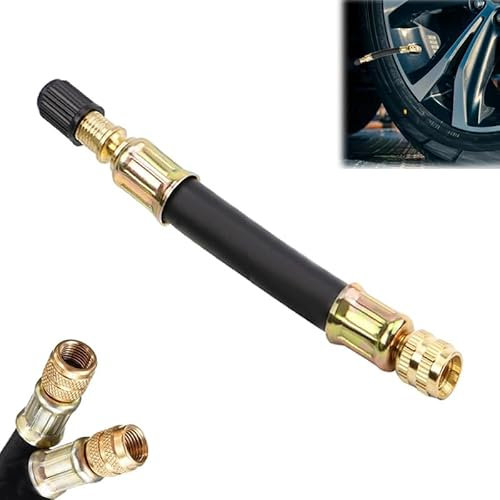 Azlanway Estensione valvola per auto, valvola pneumatica, 100 mm, universale, flessibile, con tappi di tenuta, prolunga valvola per auto, moto, bicicletta, camion, camper