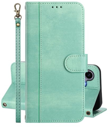 EuoDuo Coque pour Motorola Moto E20 / E30 / E40 Étui Téléphone à Clapet en Cuir PU Housse Pochette de Portefeuille Emplacements Cartes Magnétique Folio Case, Menthe