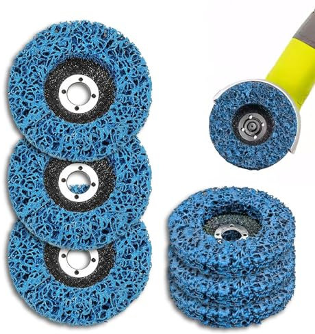 6Pcs Strip Discs Stripping Wheel 115mm, Angle Grinder Paint Stripper Wheel for Remove Paint Coating Rust Welds Oxidation(COLOR:Blue)