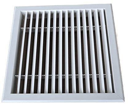 Griglia in lega di alluminio, Louver Griglie di ventilazione a strato singolo, presa d'aria centrale del condizionatore, uscita di scarico dell'aria fresca interna, ventola cieca in plastica