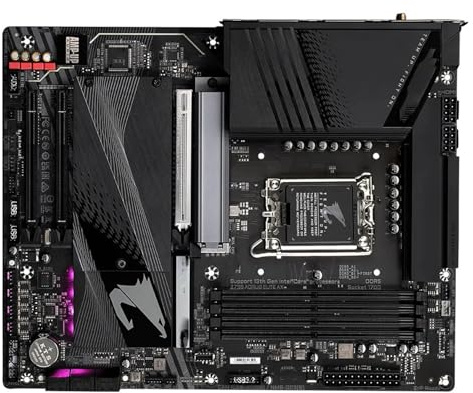 XYYZXKL Placas Base de Ordenador Placa Base Fit For GIGABYTE Z790 AORUS Elite AX LGA 1700 Intel Z790 DDR5 Quad M.2 WiFi 6E Compatible con Core I9-14900KF I9-12900 I7-13700T