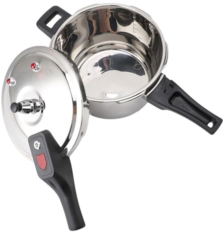 XUMIUZIY Pentola a Pressione in Acciaio Inossidabile, Utensili da a Pressione in Acciaio Inossidabile, Maniglia Anti -escalador, Riscaldamento del Riscaldamento da (5L)