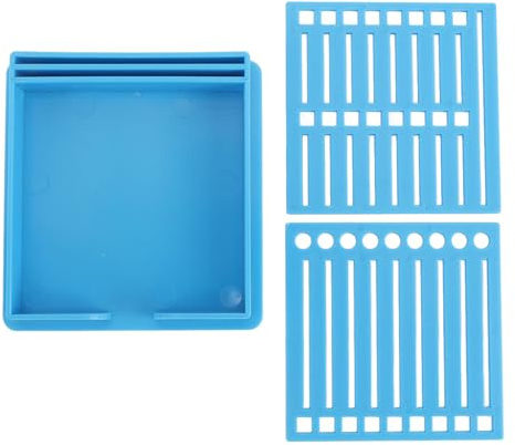 Haftnotizenhalter mit Schablone, selbstklebender Notizhalter-Clip mit Schablonenblock, Organizer-Spender für Schreibtisch, Büro, Zuhause, Schulbedarf, Kunststoff, kompakt,