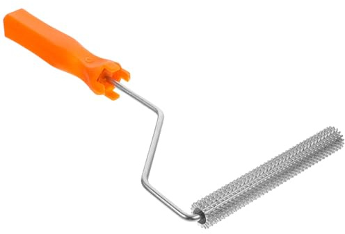 NAMOARLY Entschäumungswalze Zufällige Aluminium Selbstnivellierende mit Kunststoffgriff 6 Zoll Langlebige Nagelrolle Einfache Farbe Zufälliger Stil für Epoxidbodenlackierung