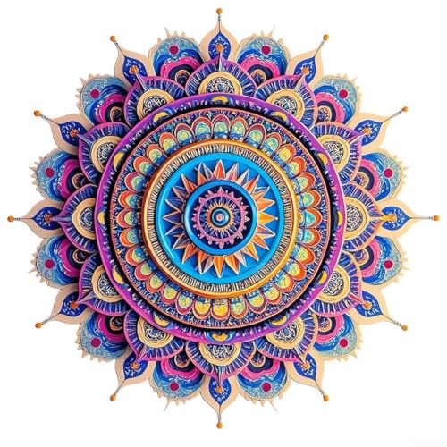 Comgooldool Mandala-Wandaufkleber, blau, selbstklebend, PVC, antistatisch, wasserdicht, Vinyl-Dekor, modernes Mandala-Muster, 30 x 30 cm, für Wohnzimmer, Schlafzimmer, Küche, Zuhause, einfache