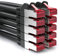 deleyCON 10x 0,5m Câble Patch CAT6 PIMF S/FTP un Blindage CAT-6 RJ45 Câble Réseau Câble Ethernet LAN DSL Routeur Modem Point D'Accès Patch Panels - Noir