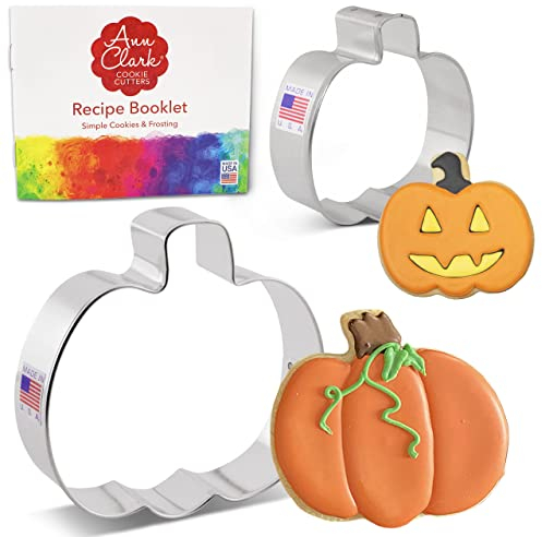Ann Clark Ausstechformen - Herbst/Halloween-Kürbis - 2 Teile Set - 7.62 cm, 10.16 cm - US verzinnter Stahl