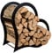 prima terra Kaminholzregal Kaminholzunterstand Brennholzregal Kaminholz Aufbewahrung Regal Herzform schwarz H=52cm B=54cm