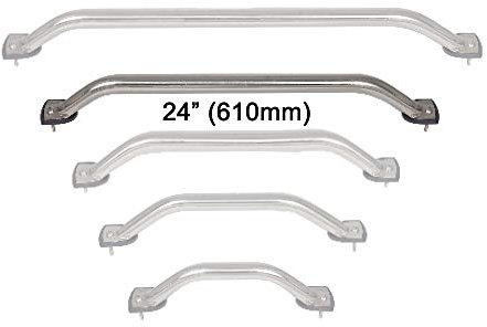 Oceansouth Edelstahl-Boot Haltegriff 25mm (Geländer Rostfreier Stahl 24 (610mm) 25mm Durchmesser) boot bad haltegriff haltegriffe für senioren boots zubehör badewannengriff griff edelstahl handle