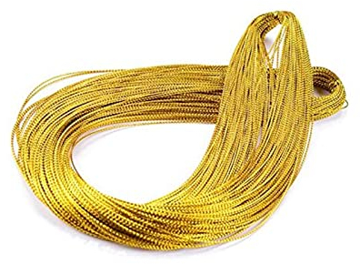 jijAcraft Filo d'oro Spago Dorato, 1mm x 100 metri, per Artigianato, Decorazione di Natale, Confezioni Regalo, Hobby Creativi