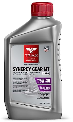 TRIAX Gear Max MT 75W-80 GL-4, Vollsynthetisches Schaltgetriebe und Getriebe, Kompatibel mit Chrysler MS 9224, Honda MTF (1 Quart)