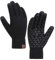 Bequemer Laden Damen Winter Warm Touchscreen Handschuhe Thermo Winterhandschuhe Winddicht Rutschfest Strickhandschuhe mit H-Form Offsetdruck Frauen Geschenk, Einheitsgröße, A Schwarz