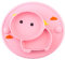 Qshare Assiettes à Ventouse en Silicone pour Bébés, Antidérapant Assiettes et Bol pour Enfants，100% sans BPA et approuvées par la FDA, aspiration forte à la table, lave-vaisselle et au micro-ondes