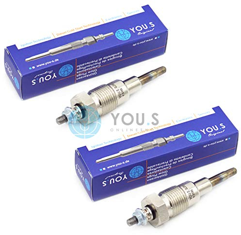 2 x YOU.S Original 10,5 V Glühkerzen Komplettlänge [mm]: 87 für Oldtimer Traktor