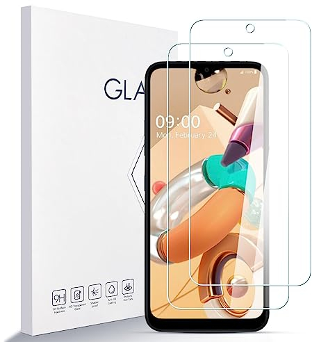 Stücke Schutzfolie für LG K41S,9H Härte Glas Super Langlebig, Anti-Öl,Schutzfoliefolie Displayschutz Displayschutzfolie für LG K41S 2 Stück