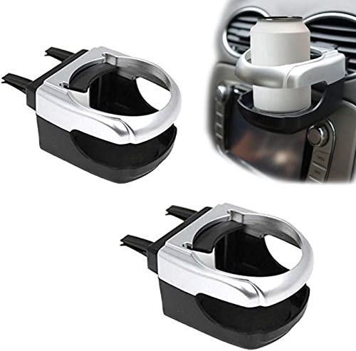 2 pezzi Porta Bevande Contenitore Supporto,Portabicchieri Auto, Auto Phone Holder condizionatore d' aria Vent Mount inserto morbido Water Cup Coffee Cup con regolare per smartphone