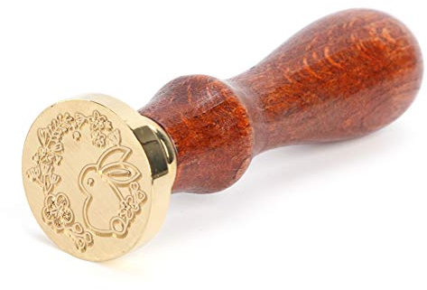 Prosperveil Wachssiegel-Stempel Osterhase Kaninchen Vintage Personalisierte Siegelwachs-Stempel für Weihnachten Hochzeit Ostern Party Einladungskarte DIY Handwerk Brief Umschlag Dekor (Stil A)