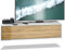 Vladon TV Board Lana 120 Hängeschrank Lowboard 120 x 29 x 37 cm, Made in Germany, Korpus in Weiß matt, Fronten in Eiche Natur | Große Farbauswahl
