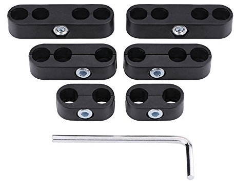 7mm 8mm Wire Separators Dividers Looms Fitting Adapter for Brake Line and Gas Line Engine Wire Separator Divider(SI-AT02065)+spark plug wire holder+spark plug separator+spark plug separator
