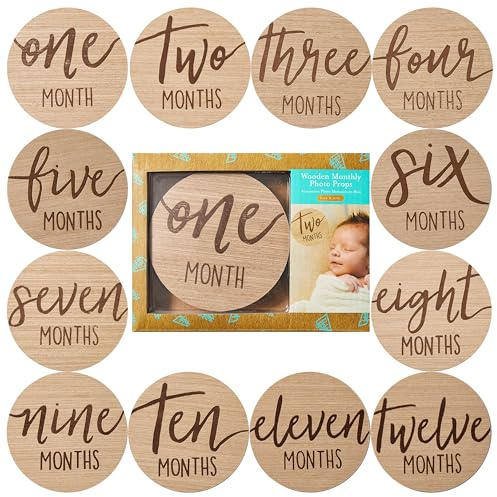Kate & Milo Baby Milestone Markers, Baby Age Milestone Keepsakes and Photo Props