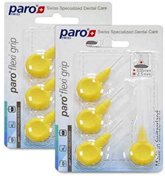 ParoSwiss paro flexi grip, xx-fein, gelb, zylindrisch, ø 2.5 mm, 2 x 4 Stück
