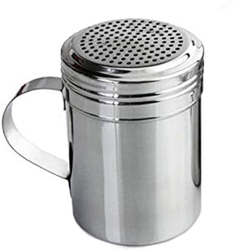 DASNTERED Stainless Steel Spice Bottles, 1/2pcs Barbecue Powder Salt Pepper Shakers With Handle, Salt Sugar Pepper Dispenser, Kitchen Dredge Shaker for Flour Icing